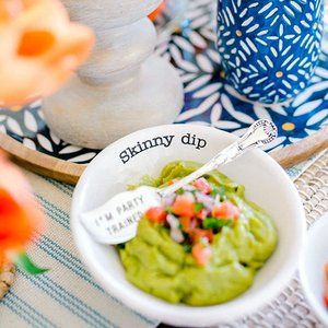 Mud Pie Bowl and Spreader Gift Set, Skinny Dip, 2" x 6"